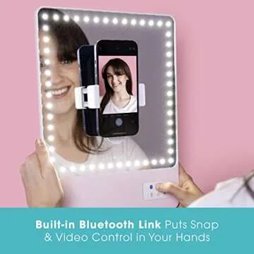 Glamcor Riki Skinny Smart Vanity Mirror with LEDs