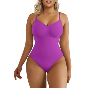 SHAPERX Women’s Tummy Control Shapewear Bodysuit