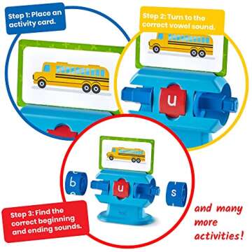 hand2mind Beginning Word Builder, CVC Word Games, Spelling Toys for Kids 3-5, Learning How to Read, ...