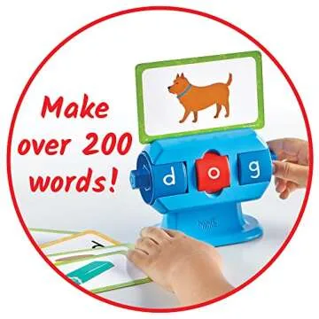hand2mind Beginning Word Builder, CVC Word Games, Spelling Toys for Kids 3-5, Learning How to Read, Sight Words Flash Cards, Kindergarten Learning Activities, Science of Reading Manipulatives