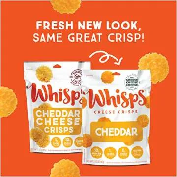Whisps Cheese Crisps - Healthy High Protein Keto Snack