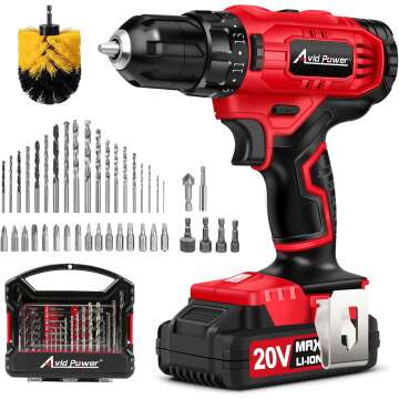 AVID POWER 20V Cordless Drill Set with 41 Accessories
