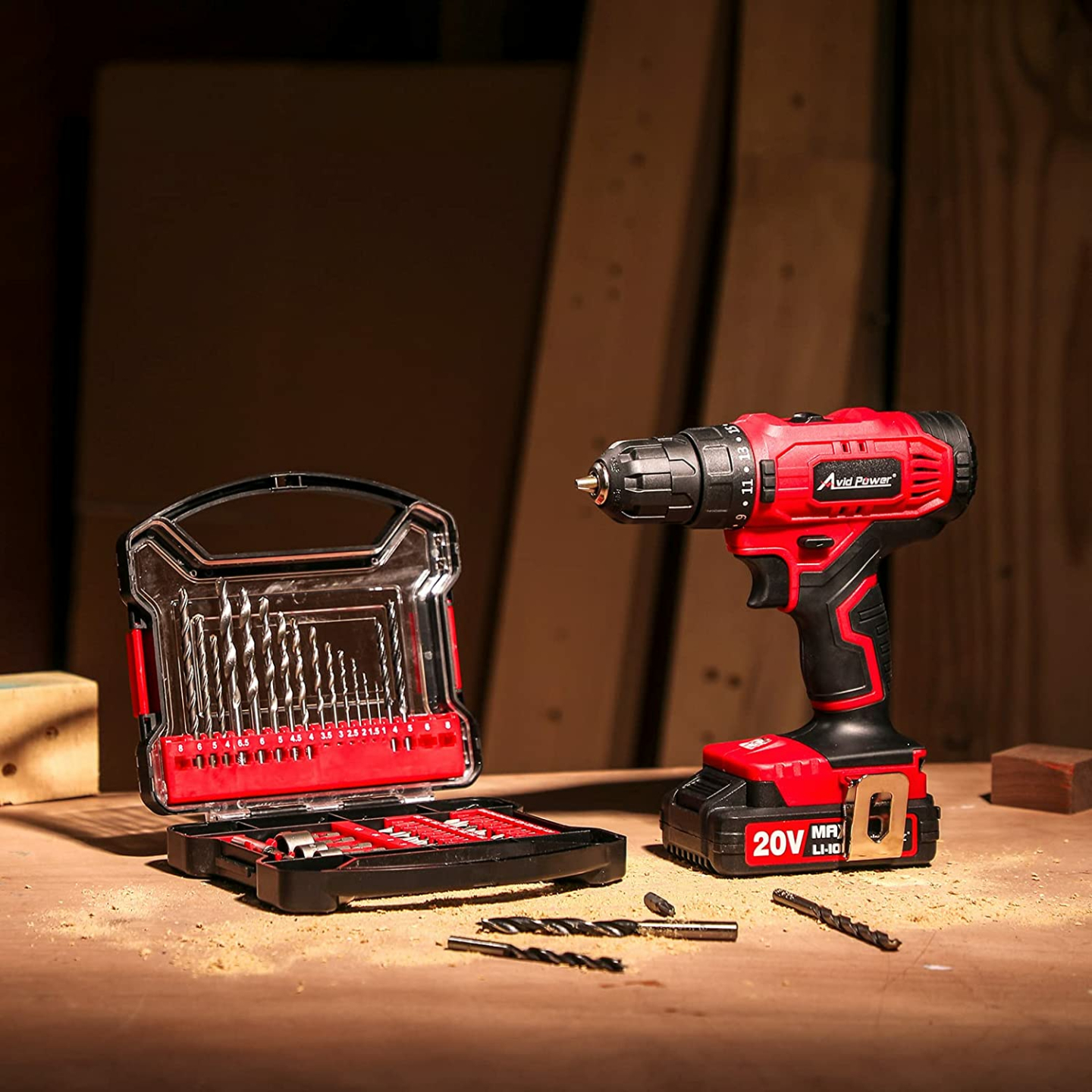 AVID POWER 20V Cordless Drill Set with 41 Accessories