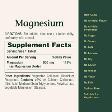 Nature's Bounty Magnesium for Bone Muscle Health