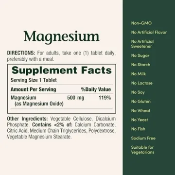 Nature's Bounty Magnesium for Bone Muscle Health