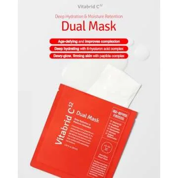 VITABRID C12 Dual Mask Korean Face Mask for Anti Aging, Firming, Hydrating, Nourishing with Highly C...