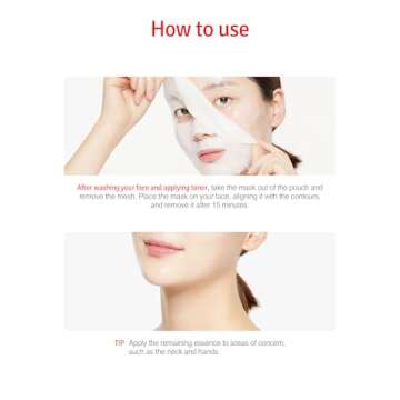 VITABRID C12 Dual Mask Korean Face Mask for Anti Aging, Firming, Hydrating, Nourishing with Highly Concentrated Peptide, Vitamin C Essence - Hypoallergenic Microfiber Sheet, 1.02 fl.oz. 5 Sheets