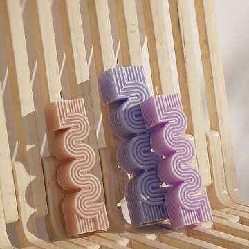 2 Pack S Geometry Candle Mold for Creative Candle Making