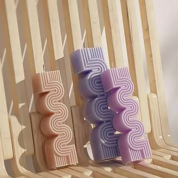 2 Pack S Geometry Candle Mold for Creative Candle Making