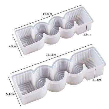 2 Pack S Geometry Candle Mold for Creative Candle Making