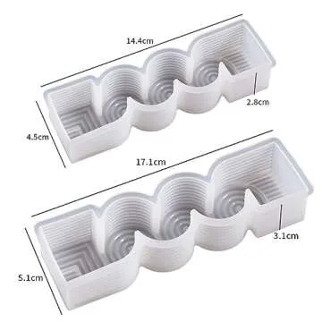 2 Pack S Geometry Candle Mold for Creative Candle Making