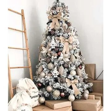 Burlap Wired Edge Ribbon for Gift Wrapping, Christmas Trees Decorations, Big Bow, Wreath, Crafts Making, 2 Rolls, 2.5 Inch x 6 Yards