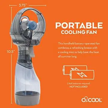 O2COOL Portable Misting Fan for Hot Summer Days