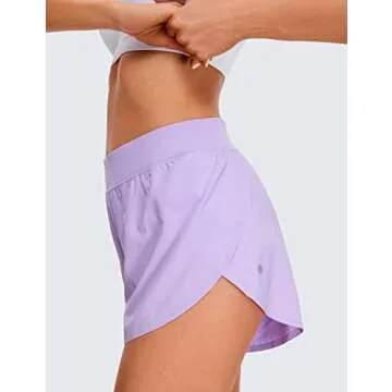 CRZ YOGA Mid Waisted Dolphin Shorts for Women