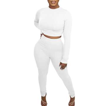 BORIFLORS Women's 2 Piece Track Suit - Stylish & Comfortable