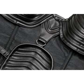 Charmian Women's Steampunk Gothic Heavy Strong Steel Boned Corset with Zipper Black Medium