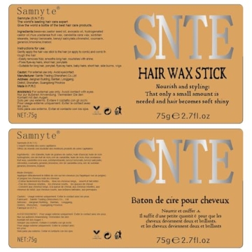 Hair Wax Stick, Wax Stick for Smooth Hair Wigs, Hair Stick for Edge Control, Hair Pomade Stick Non-greasy Styling Wax for Flyaways & Taming Frizz