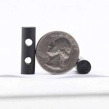 bayite Small Ferro Rod Survival Drilled Flint Fire Starter with Toggle Hole for Paracord Bracelet Necklace 1 Inch Pack of 6