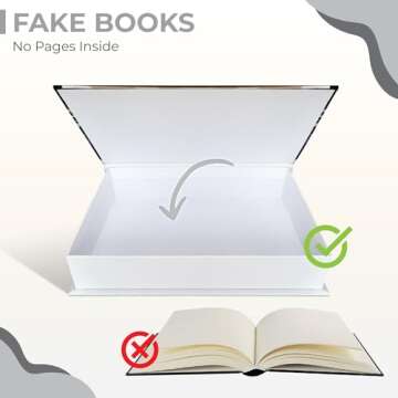 Cortegé Malibu Set of 3 Faux Books - Faux Book Decor for Coffee Table - Decorative Book Boxes for Home, Office - Fake Book Box Set with Monaco, Paris, Living in Style Titles - Chic Table Decorations