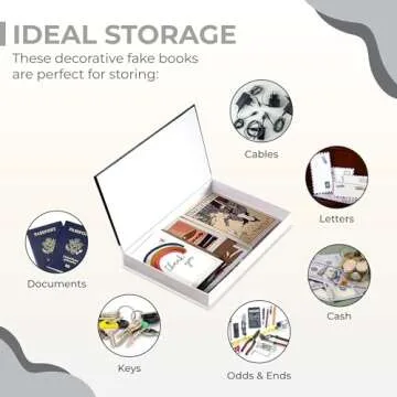 Cortegé Malibu Set of 3 Faux Books - Faux Book Decor for Coffee Table - Decorative Book Boxes for Home, Office - Fake Book Box Set with Monaco, Paris, Living in Style Titles - Chic Table Decorations