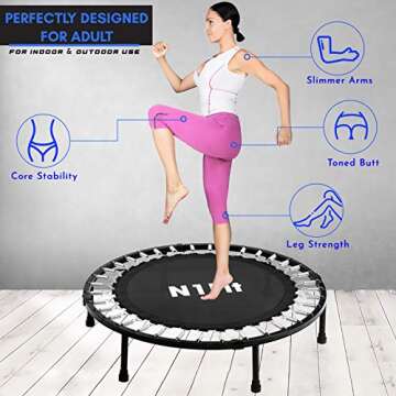 40" Mini Trampoline for Adults - Exercise Trampoline, Mini Trampolines, Personal Trampoline, Trampol...