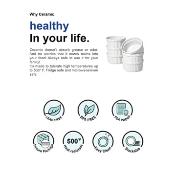 Versatile LE TAUCI Ramekins Set for Baking and Serving