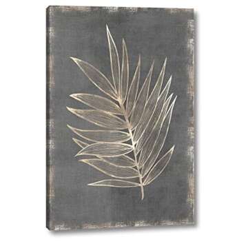 Gilded Botanical I by Eva Watts 11" x 16" Gallery Wrapped Canvas Wall Art Print - Ready to Hang