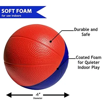 4" Mini Foam Basketballs for Indoor Fun & Games