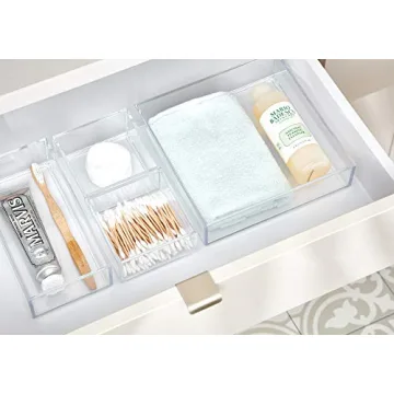 iDesign Clarity Plastic Drawer Organizer for Home Storage