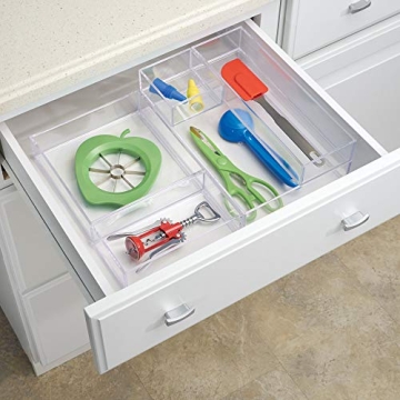iDesign Clarity Plastic Drawer Organizer for Home Storage