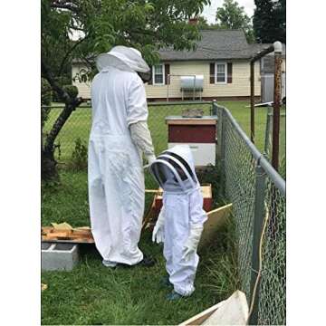 Professional Bee Suit for Kid and Girl, Children Beekeeping Suit Beekeeper Suit with Glove &Ventilat...