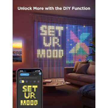 Govee Curtain Lights 2, Smart LED Curtain Lights with DIY GIF AIGC, 1560 LEDs, RGBIC Color Changing ...