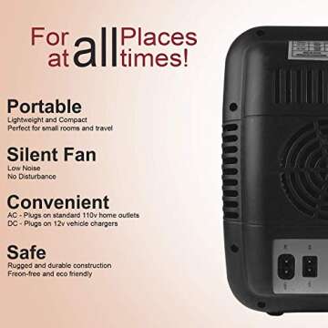 Guay Portable Mini Fridge Cooler and Warmer - 4L Compact Design