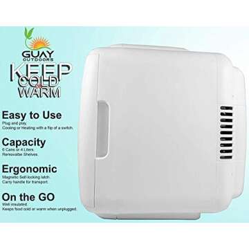 Guay Portable Mini Fridge Cooler and Warmer - 4L Compact Design