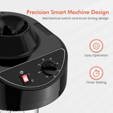 TASALON Professional Hair Steamer for Deep Conditioning, Hooded Dryer for Oil & Dye & Natural Hair, ...