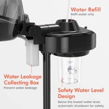 TASALON Professional Hair Steamer for Deep Conditioning, Hooded Dryer for Oil & Dye & Natural Hair, Mechanical Button & Knob Timing, Deep Moisturizing Hair Care, Hot Mist for Spa, Home Use, Salon