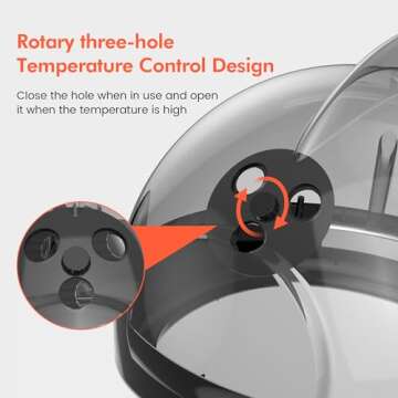 TASALON Professional Hair Steamer for Deep Conditioning, Hooded Dryer for Oil & Dye & Natural Hair, Mechanical Button & Knob Timing, Deep Moisturizing Hair Care, Hot Mist for Spa, Home Use, Salon