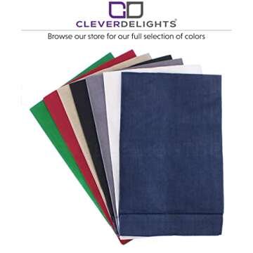 CleverDelights White Hemstitched Hand Towels - 6 Pack - 14" x 22" - 45/55 Cotton Linen Blend