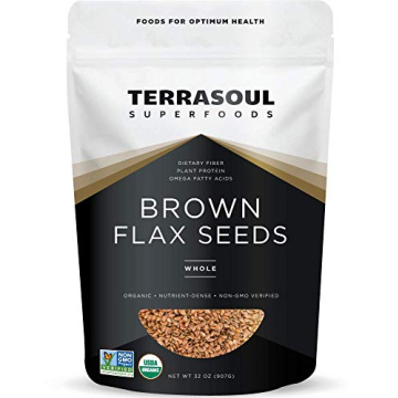 Terrasoul Organic Brown Flax Seeds for Nutrition & Health