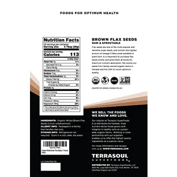 Terrasoul Organic Brown Flax Seeds for Optimal Health