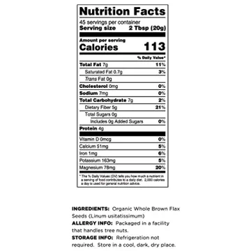 Terrasoul Organic Brown Flax Seeds for Optimal Health