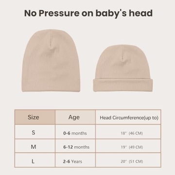 Konssy Baby Beanie Hats for 0-24 Months 6 Pack
