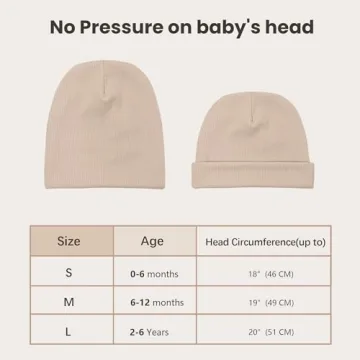 Konssy Baby Beanie Hats for 0-24 Months 6 Pack