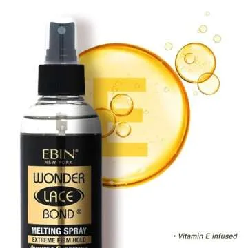 EBIN NEW YORK Wonder Bond Melting Spray 8oz/ 250ml - Extreme Firm Hold (Supreme) | No Reside, Long Lasting Formula with Protecting Edges, Gives Undetectable and Natural Look