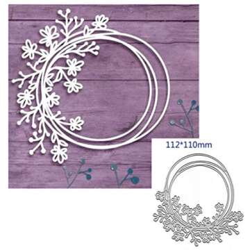 Circle Flowers Lace Metal Cutting Die Cuts, Lace Stencils DIY Crafts Cards Dies Cuts for DIY Embossing Card Making Photo Decorative Scrapbooking
