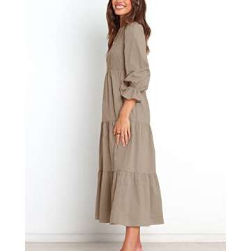 Stylish BTFBM Women Casual Long Sleeve Fall Dress