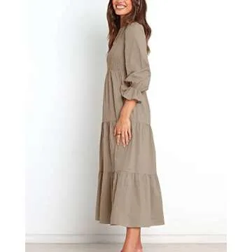 Stylish BTFBM Women Casual Long Sleeve Fall Dress