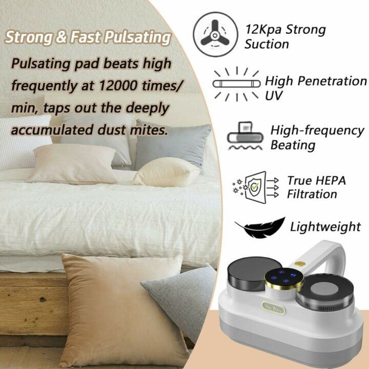 Allergen-Removing Mattress Vacuum with UVC & HEPA