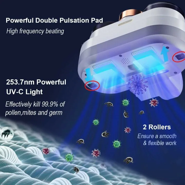 Allergen-Removing Mattress Vacuum with UVC & HEPA