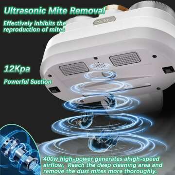 Allergen-Removing Mattress Vacuum with UVC & HEPA
